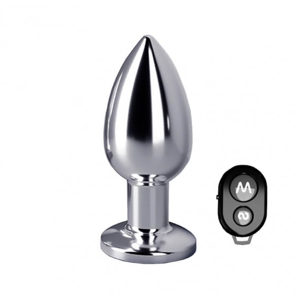 MIZZZEE - Metal Vibrating Anal Plug (Wireless Remote - Chargeable)